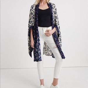Lucky Brand Floral Blocked Kimono